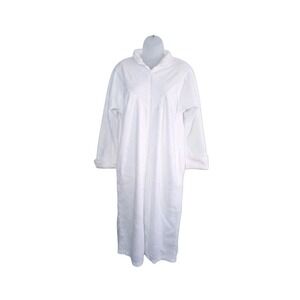 Kinnaird Of Ireland White Superluxe Chenille Full Zip Robe Housecoat Size‎ XS